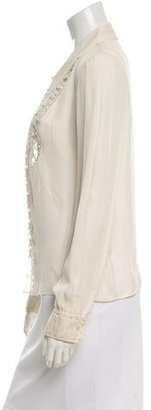 Valentino Embellished Silk Blouse