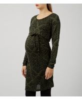 Thumbnail for your product : Mama Licious Mamalicious Black Abstract Print Long Sleeve Dress