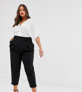 Thumbnail for your product : ASOS Curve DESIGN Curve tailored smart high waist balloon trousers