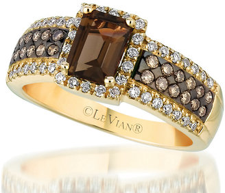 Le Vian 14ct Honey Gold diamond & quartz ring