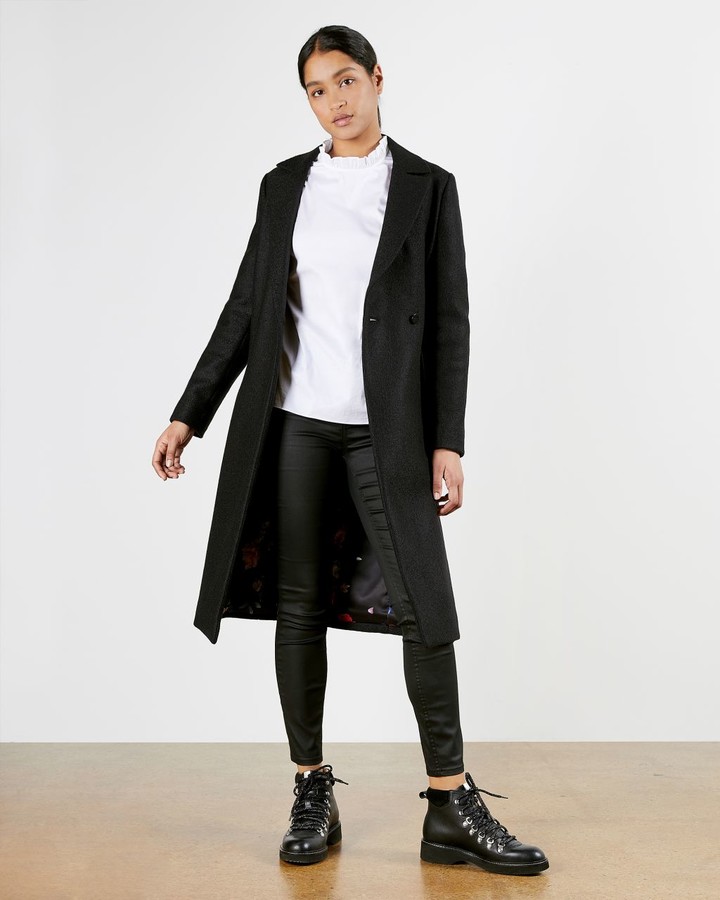 Ted Baker Buttoned Wrap Coat - ShopStyle