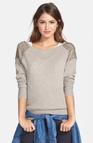 Thumbnail for your product : Halogen Embellished Shoulder Cashmere Sweater (Regular & Petite)