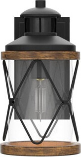 Dusk to Dawn Motion Sensor Outdoor Porch Light with GFCI Outlet,Anti-Rust Waterproof Industrial Outdoor Lantern,Exterior Work Lights Rustic Wall Light