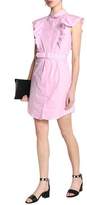 Thumbnail for your product : Claudie Pierlot Embellished Ruffled Cotton-Poplin Shirt Dress