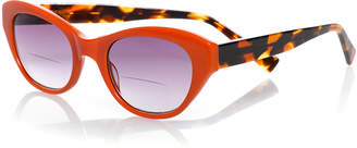 Eyebobs B'Witched Two-Tone Cat-Eye Sun Readers, Tortoise/Orange