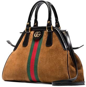 Gucci brown small RE(BELLE) suede shoulder bag