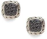 Thumbnail for your product : John Hardy Classic Chain Black Sapphire & Sterling Silver Small Square Earrings