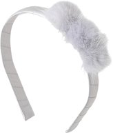 Thumbnail for your product : Bows Arts Triple Mink Pom Velvet headband - Light Pink - One Size