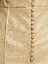 Thumbnail for your product : Hillier Bartley Glam Metallic Faux-leather Trousers - Gold