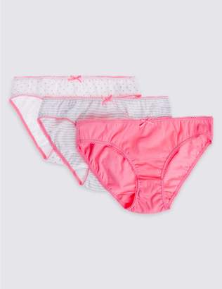 Marks and Spencer 5 Pack Pure Cotton Bikini Knickers (6-16 Years)