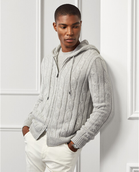 men's knit hoodie sweater