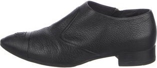 Chanel Interlocking CC Logo Leather Oxfords