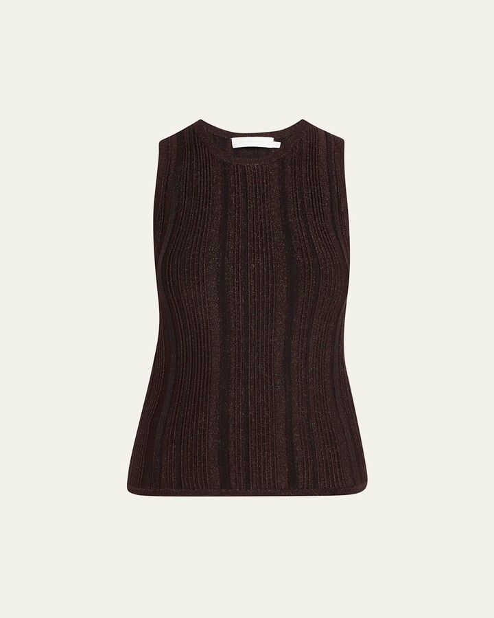 Zimmermann Lucky Metallic Racer Tank Top