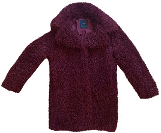 Zara Burgundy Faux fur Coats - ShopStyle