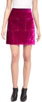 Thumbnail for your product : Opening Ceremony Croc-Embossed High-Waist Mini Skirt, Plum-Purple