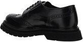 Thumbnail for your product : Prada Black Brushed Leather Derby Shoes Size UK 8.5 EU 42.5