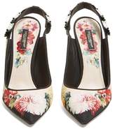 Thumbnail for your product : Dolce & Gabbana Floral Print Crystal Embellished Pumps - Womens - Black Multi