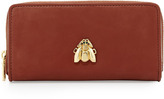 Thumbnail for your product : Love Moschino Large Faux-Leather Scarab Wallet, Brown