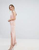 Thumbnail for your product : Silver Bloom Tie Shoulder Plunge Maxi Dress