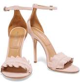 Thumbnail for your product : Michael Kors Collection Ruffle-Trimmed Suede Sandals