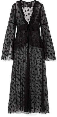 Anna Sui Shooting Star Point D'esprit Tulle Jacket - Black