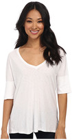 Thumbnail for your product : Michael Stars Slub Elbow Roll Sleeve Vee Neck