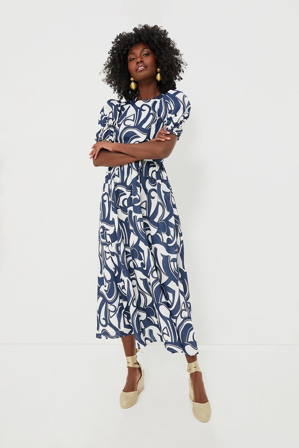 Hyacinth House Navy & White Wilhelmina Maxi Dress - ShopStyle