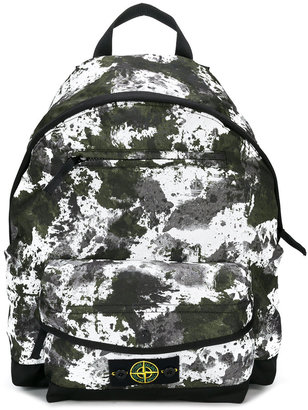 Stone Island Junior camouflage print backpack