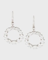 Thumbnail for your product : FANTASIA Open Circle CZ Crystal Drop Earrings
