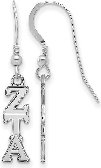 Black Bow Jewelry Co. BlackBowJewelrySterlingSilverZetaTauAlphaGreekLifeLettersSmallDangleEarrings