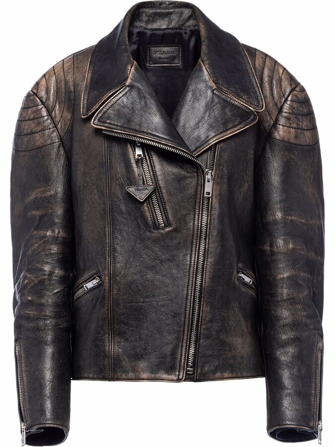 Prada Women's Leather & Faux Leather Jackets | ShopStyle