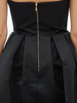 Rochas Bow-bodice Puffed Satin Gown - Black
