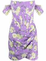 Thumbnail for your product : Giuseppe di Morabito Floral-Print Corset Mini Dress