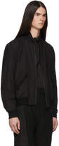 Thumbnail for your product : Ann Demeulemeester Reversible Black Indaco Bomber Jacket