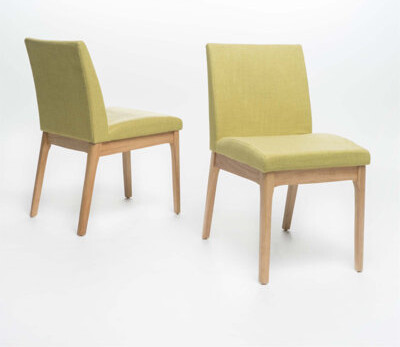 George Oliver Contemporary Armless Dining Chair Set with Plush Comfort and Eco-Friendly Rubberwood Legs Perfect for Modern Dining Areas