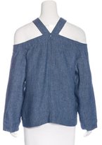 Thumbnail for your product : Nomia Chambray Cold Shoulder Top