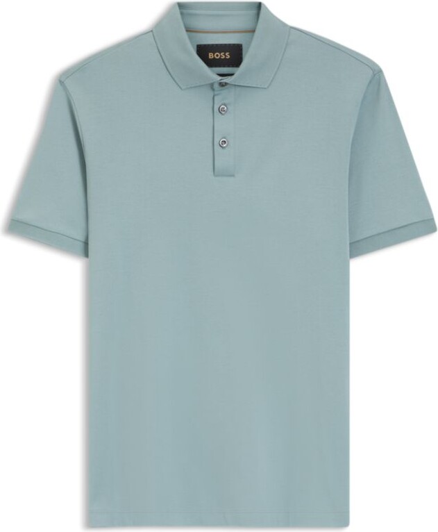 HUGO BOSS Regular-fit polo shirt in mercerized Italian cotton