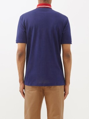 Gucci X Pablo Delcielo Cotton-blend Polo Shirt - Dark Navy - ShopStyle