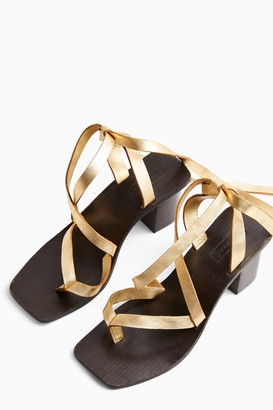 topshop gold sandals