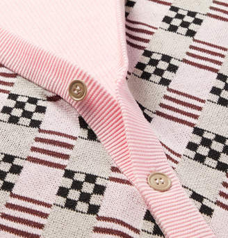 Fendi Slim-Fit Jacquard-Knit Cotton Cardigan - Men - Pink