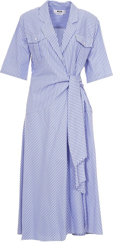 【送料&関税込】MSGM Bowed Waistline Poplin Midi Dress MSGM Bowed Waistline Poplin Midi Dress | italist