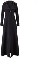 Thumbnail for your product : Zilcremo Women Winter Warm Maxi Woolen Lined Trenchcoat Outercoats Outerwear M