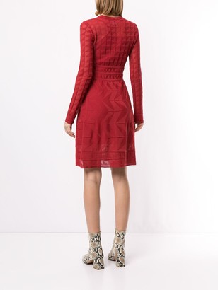 M Missoni Long-Sleeved Knitted Dress