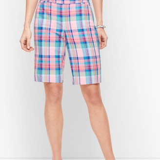 womens madras shorts