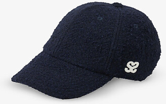 Sandro Womens Bleus Logo-embroidered Boucle Baseball cap - ShopStyle Hats