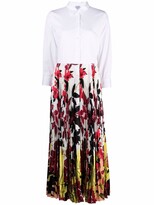 Thumbnail for your product : Sara Roka Panelled Floral-Print Shirtdress