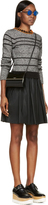 Thumbnail for your product : MSGM Black Leather A-Line Skirt