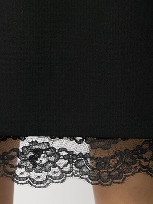 Dolce & Gabbana Lace-Trim Wool Minidress