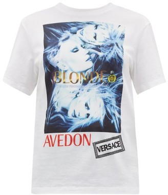 Versace Logo-print Cotton-jersey T-shirt - White Multi