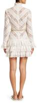 Thumbnail for your product : Zimmermann Veneto Perennial Short Lace Turtleneck Dress